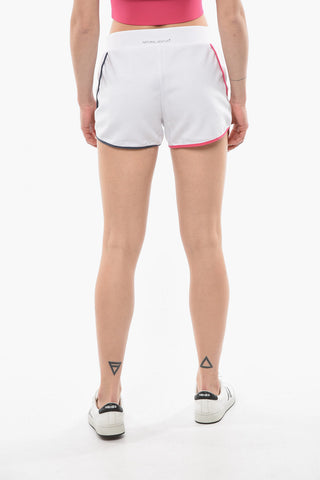 EA7 Athleisure Shorts NATURAL VENTUS7 with Contrasting Trimmings