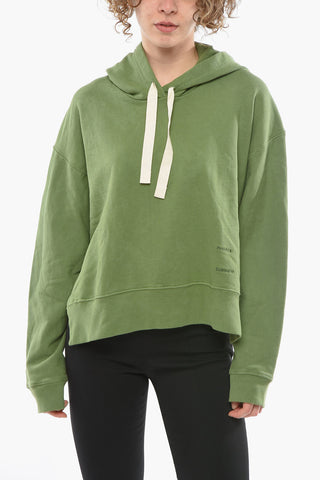 Brushed Cotton Asymmetric Hoodie
