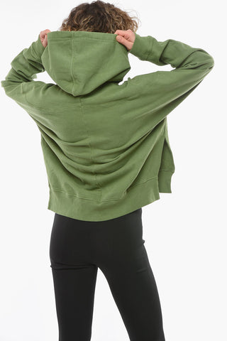 Brushed Cotton Asymmetric Hoodie