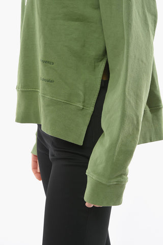 Brushed Cotton Asymmetric Hoodie