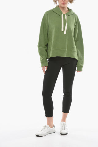 Brushed Cotton Asymmetric Hoodie