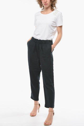 Pantaloni Chino ADA in Lino a Vita Alta