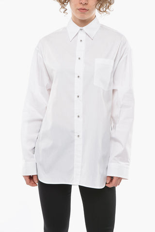 Breast-pocket Cotton Shirt with Spheric Buttons