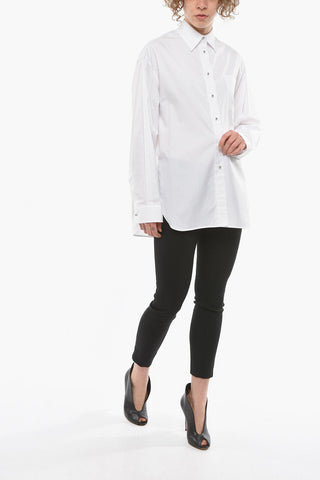 Breast-pocket Cotton Shirt with Spheric Buttons