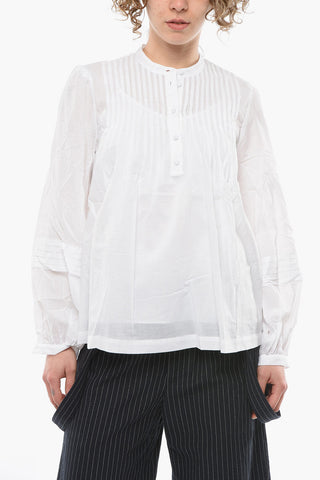 MICHAEL Blusa in Cotone con Plissettature