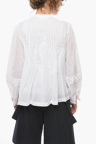 MICHAEL Blusa in Cotone con Plissettature