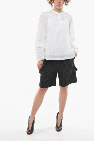 MICHAEL Blusa in Cotone con Plissettature