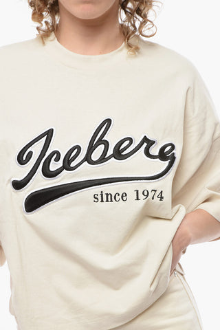 Jersey Oversized T-shirt with Embroidered Logo