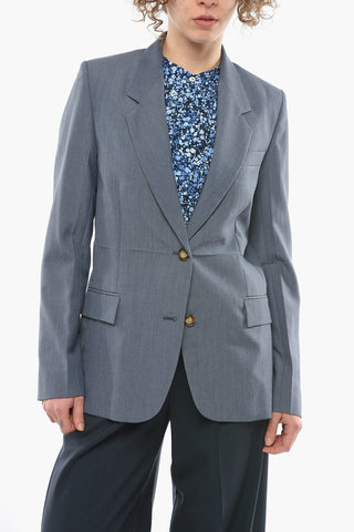 Half Lined Two Button Blazer with Flap Pockets