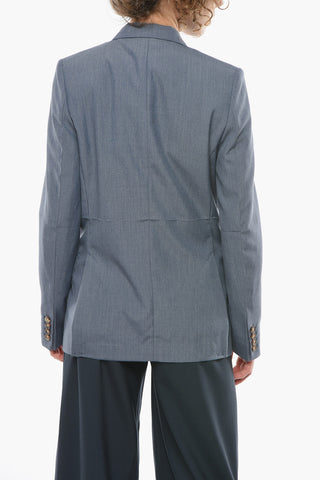 Half Lined Two Button Blazer with Flap Pockets
