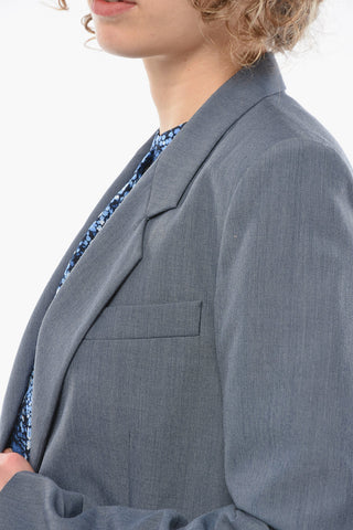 Half Lined Two Button Blazer with Flap Pockets