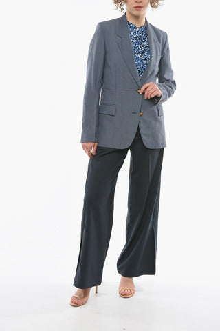 Half Lined Two Button Blazer with Flap Pockets