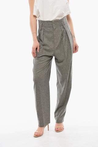 ETOILE Double Pleat NILAGA Super High-waisted Pants