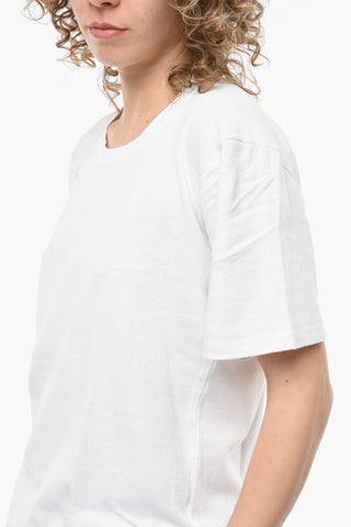 Eco Cotton T-shirt with Back Cut Out and Logoed Embroidery