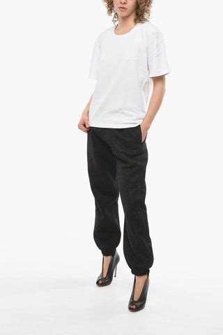 Eco Cotton T-shirt with Back Cut Out and Logoed Embroidery