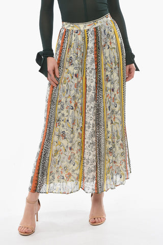 FREE FEMININITY Multipatterned Accordion Skirt