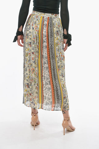 FREE FEMININITY Multipatterned Accordion Skirt