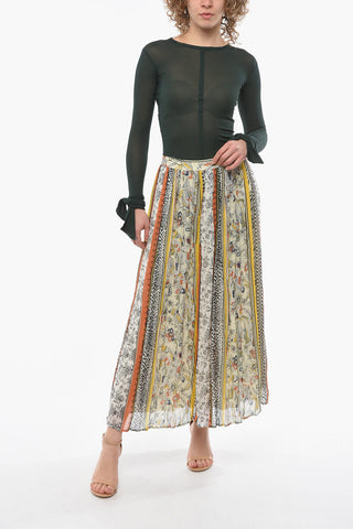 FREE FEMININITY Multipatterned Accordion Skirt