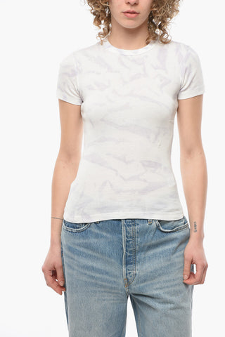 Tie Dye Effect T-shirt with Logoed Embroidery