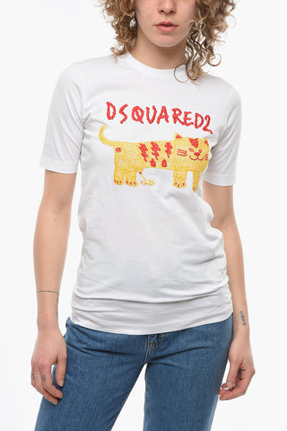 Renny-fitting TIGER T-shirt with Logo embroidery