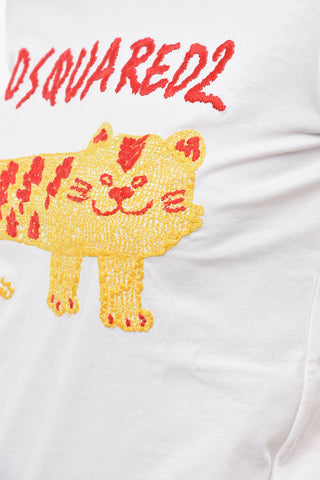 Renny-fitting TIGER T-shirt with Logo embroidery