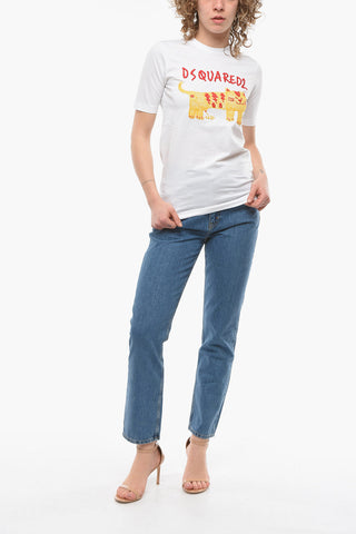 Renny-fitting TIGER T-shirt with Logo embroidery