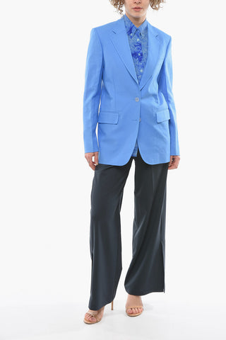Sustainable Viscose Two-Button Blazer With Flap Pockets