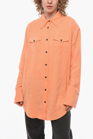 Oversized CHIOS Shirt with Double Breast-pocket