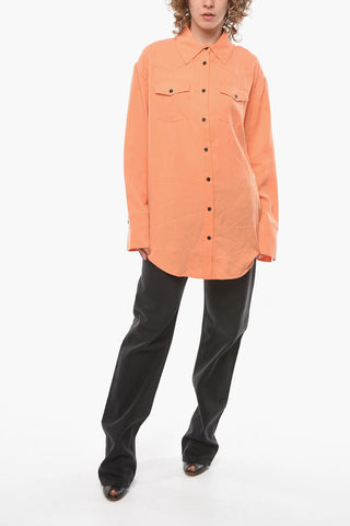 Oversized CHIOS Shirt with Double Breast-pocket