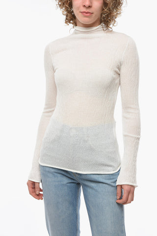 Long-sleeved Turtle-neck Top