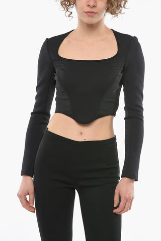 Long Sleeve Corset Top