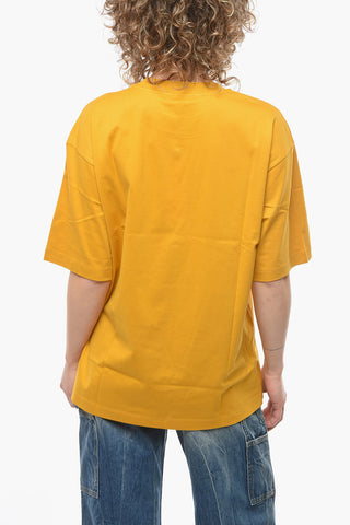 Crewneck T-shirt with Lettering Logo Print