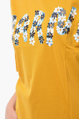 Crewneck T-shirt with Lettering Logo Print