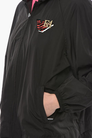 EMPORIO Giacca a Vento in Nylon con Logo Ricamato