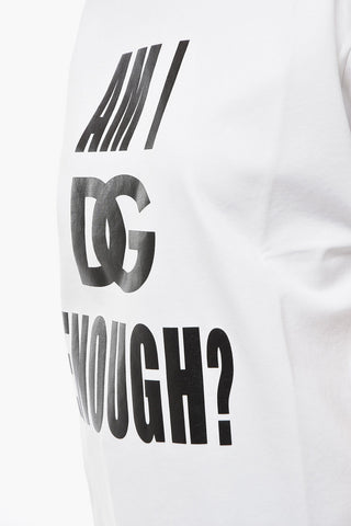 Jersey Crew-neck T-shirt with Slogan Print