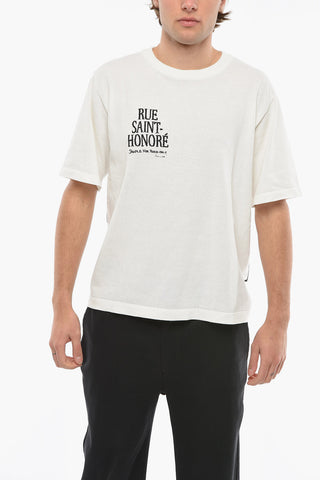 Crew-neck T-Shirt with Contrasting Embroideries
