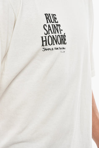 Crew-neck T-Shirt with Contrasting Embroideries