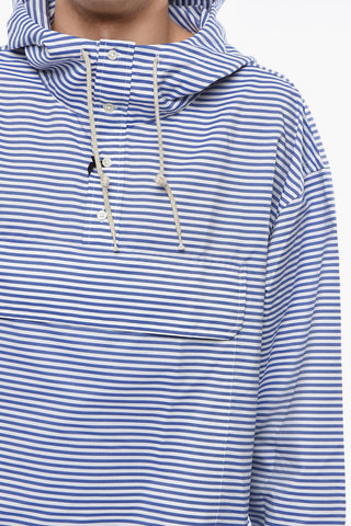 Maxi Pocket Frontal Awning Striped Shirt with Hood
