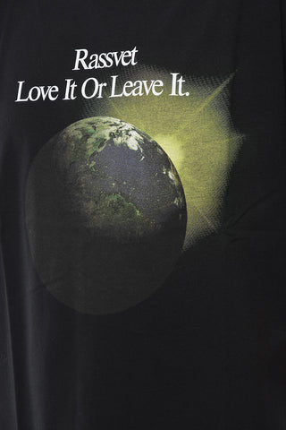 Organic Cotton Crew-Neck T-shirt with Love it Or Leave It. Print