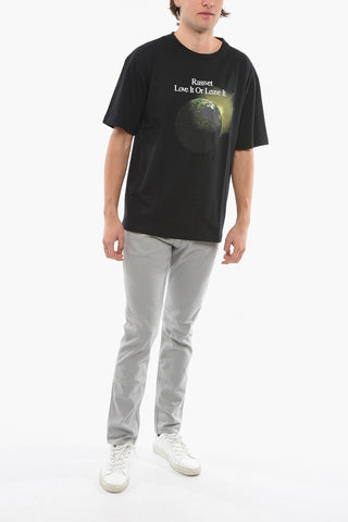 Organic Cotton Crew-Neck T-shirt with Love it Or Leave It. Print