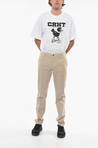 5 Pockets Stretch Cotton Slim Fit Pants