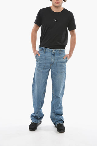 Visible Stitching Regular Fit Jeans 24cm