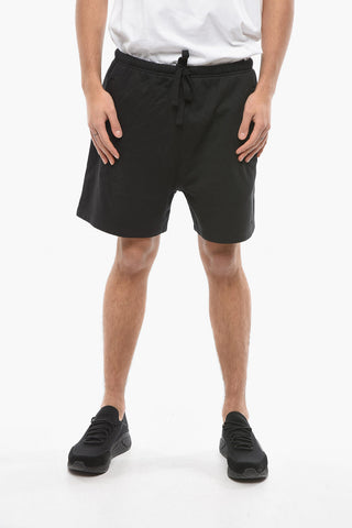 Shorts in Felpa a 3 Tasche con Elastico in Vita