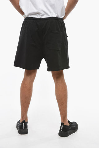 Shorts in Felpa a 3 Tasche con Elastico in Vita