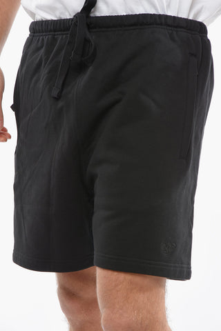 Shorts in Felpa a 3 Tasche con Elastico in Vita