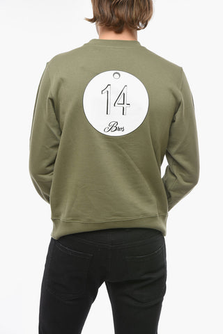 Logo Printed Brushed Cotton Crew-neck Sweatshirt
