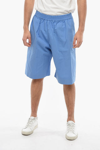 Shorts in Cotone con Elastico in Vita 