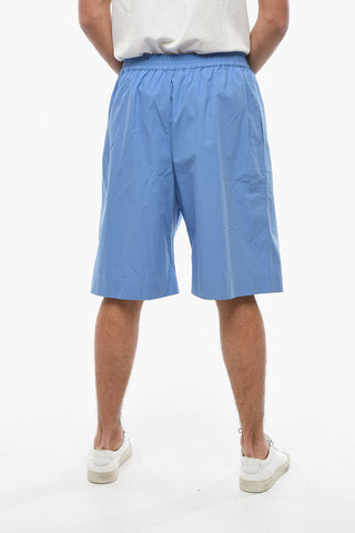 Shorts in Cotone con Elastico in Vita 