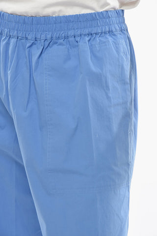Shorts in Cotone con Elastico in Vita 
