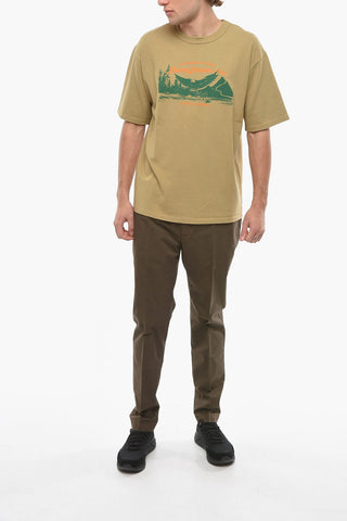 FRESH AIR Contrasting Printed Crew-neck T-Shirt
